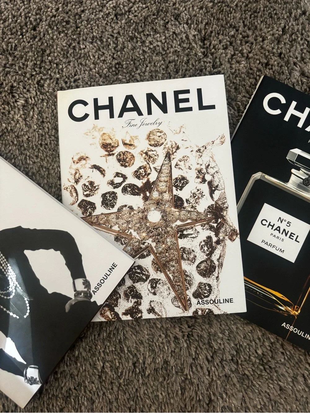 CHANEL White & Gold Star Motif Decorative Coffee Table Book